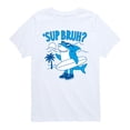 thumbnail image 1 of Instant Message - Sup Bruh Shark - Youth Boys Short Sleeve Graphic T-Shirt, 1 of 5
