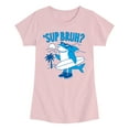 thumbnail image 1 of Instant Message - Sup Bruh Shark Fitted Short Sleeve Graphic T-Shirt, 1 of 5