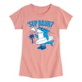 thumbnail image 1 of Instant Message - Sup Bruh Shark Fitted Short Sleeve Graphic T-Shirt, 1 of 5