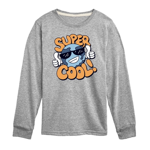 Instant Message - Super Cool Earth - Toddler & Youth Long Sleeve Graphic T-Shirt