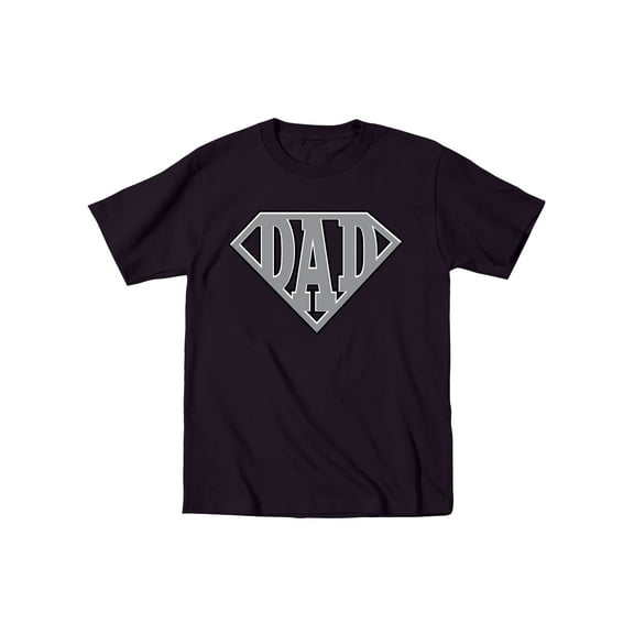 Instant Message - Super Dad Diamond Superhero Daddy Comic Cartoon Father's Day Humor - Men's Short Sleeve Graphic T-Shirt
