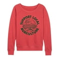 thumbnail image 1 of Instant Message - Support Local Agriculture - Women's Lightweight French Terry Pullover, 1 of 6