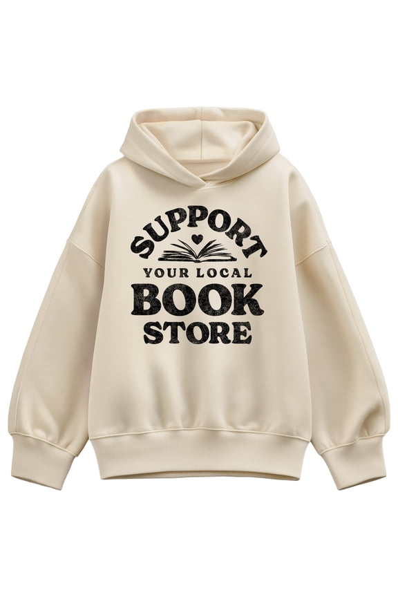 - Support Your Local Bookstore - Women's Oversized Fleece Hoodie Sweatshirt