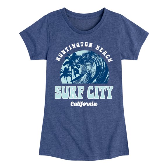 Instant Message - Surf City - Toddler & Youth Girls Short Sleeve Graphic T-Shirt