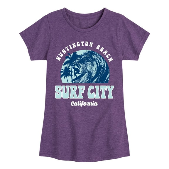 Instant Message - Surf City - Toddler & Youth Girls Short Sleeve Graphic T-Shirt