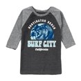 thumbnail image 1 of Instant Message - Surf City - Toddler & Youth Raglan Graphic T-Shirt, 1 of 7