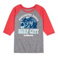 thumbnail image 1 of Instant Message - Surf City - Toddler & Youth Raglan Graphic T-Shirt, 1 of 7