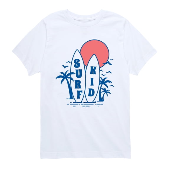 Instant Message - Surf Kid Short Sleeve Graphic T-Shirt