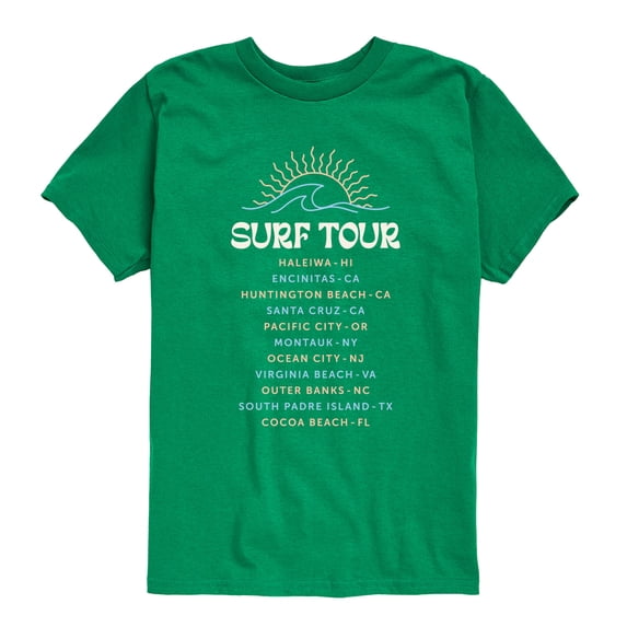 Instant Message - Surf Tour - Youth Boys Short Sleeve Graphic T-Shirt