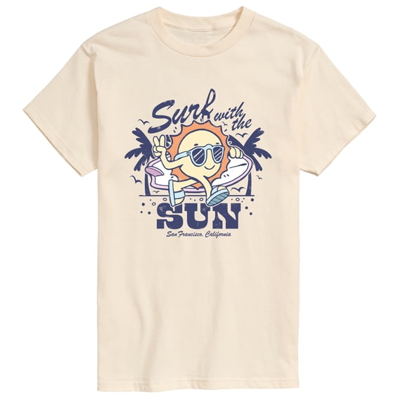 Instant Message - Surf With the Sun - Men's Short Sleeve Graphic T-Shirt