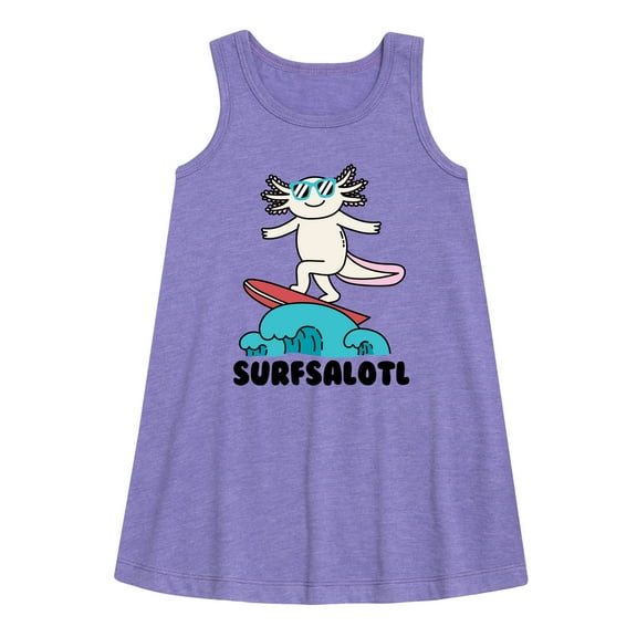 Instant Message - Surfsalotl Beach Day - Toddler & Youth Girls A-line Dress