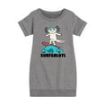thumbnail image 1 of Instant Message - Surfsalotl Beach Day - Toddler & Youth Girls Fleece Dress, 1 of 1