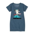thumbnail image 1 of Instant Message - Surfsalotl Beach Day - Toddler & Youth Girls Fleece Dress, 1 of 6