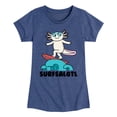 thumbnail image 1 of Instant Message - Surfsalotl Beach Day - Toddler & Youth Girls Short Sleeve Graphic T-Shirt, 1 of 6