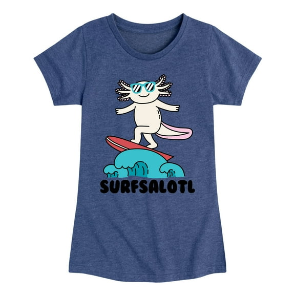 Instant Message - Surfsalotl Beach Day - Toddler & Youth Girls Short Sleeve Graphic T-Shirt