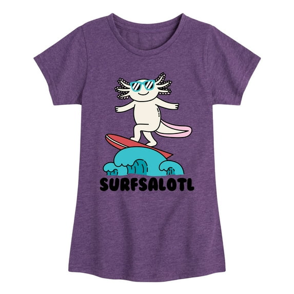 Instant Message - Surfsalotl Beach Day - Toddler & Youth Girls Short Sleeve Graphic T-Shirt