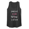thumbnail image 1 of Instant Message - Sweat Now Wine Later - Women's Racerback Tank, 1 of 5