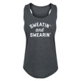 thumbnail image 1 of Instant Message - Sweatin And Swearin - Ladies Racerback Tank, 1 of 5