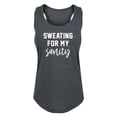 thumbnail image 1 of Instant Message - Sweating For My Sanity - Ladies Racerback Tank, 1 of 5