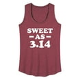 thumbnail image 1 of Instant Message - Sweet As 3.14 - Women's Racerback Tank Top, 1 of 6