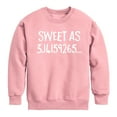 thumbnail image 1 of Instant Message - Sweet As 3 - Toddler & Youth Crewneck Fleece Sweatshirt, 1 of 5