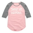 thumbnail image 1 of Instant Message - Sweet As 3 - Toddler & Youth Girls Raglan Graphic T-Shirt, 1 of 5