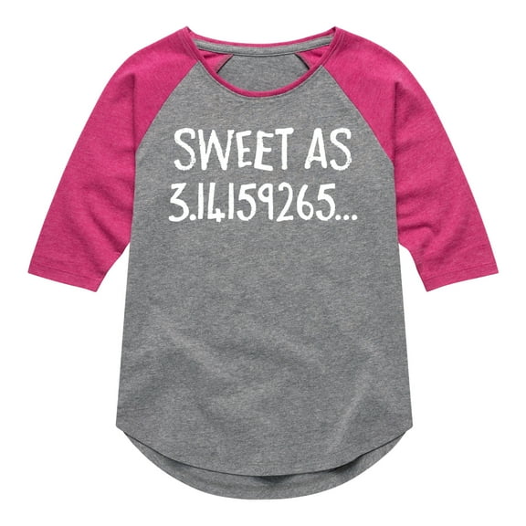 Instant Message - Sweet As 3 - Toddler & Youth Girls Raglan Graphic T-Shirt