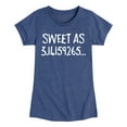 thumbnail image 1 of Instant Message - Sweet As 3 - Toddler & Youth Girls Short Sleeve Graphic T-Shirt, 1 of 6