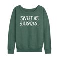 thumbnail image 1 of Instant Message - Sweet As 3 - Women's Lightweight French Terry Long Sleeve Shirt, 1 of 6