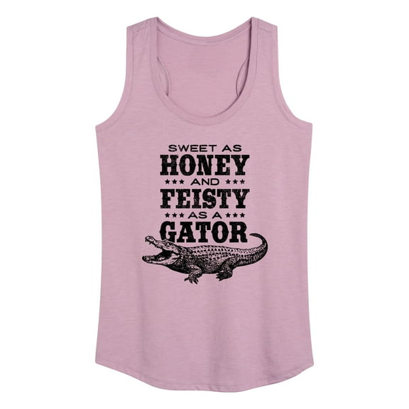 Instant Message - Sweet As Honey & Feisty As A Gator - Women's Racerback Tank Top