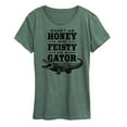 thumbnail image 1 of Instant Message - Sweet As Honey & Feisty As A Gator - Women's Short Sleeve Graphic T-Shirt, 1 of 7