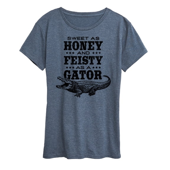 Instant Message - Sweet As Honey & Feisty As A Gator - Women's Short Sleeve Graphic T-Shirt