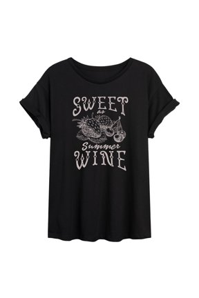 - Sweet As Summer Wine Oversized Graphic T-Shirt
