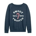thumbnail image 1 of Instant Message - Sweet But A Little Twisted - Women's Lightweight French Terry Long Sleeve Shirt, 1 of 5