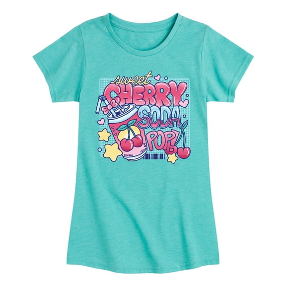 Instant Message - Sweet Cherry Soda Pop - Youth Girls Short Sleeve T-shirt