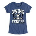 thumbnail image 1 of Instant Message - Swing For The Fences - Girls Fitted Short Sleeve Tee, 1 of 6