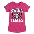 thumbnail image 1 of Instant Message - Swing For The Fences - Girls Fitted Short Sleeve Tee, 1 of 6