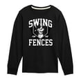 thumbnail image 1 of Instant Message - Swing For The Fences Long Sleeve Graphic T-Shirt, 1 of 6