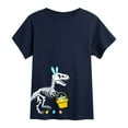thumbnail image 1 of Instant Message - T Rex Easter Skeleton Side Hit - Toddler Short Sleeve Tee, 1 of 5