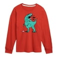 thumbnail image 1 of Instant Message - T-Rex Ice Cream - Toddler & Youth Long Sleeve Graphic T-Shirt, 1 of 6