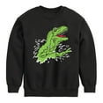 thumbnail image 1 of Instant Message - T-Rex Ripping Out Of Shirt - Toddler & Youth Crewneck Fleece Sweatshirt, 1 of 6