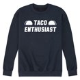 thumbnail image 1 of Instant Message - Taco Enthusiast - Men's Crew Neck Fleece Pullover, 1 of 6