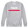 thumbnail image 1 of Instant Message - Taco Tuesday Crossed Out - Men's Crew Neck Fleece Pullover, 1 of 6