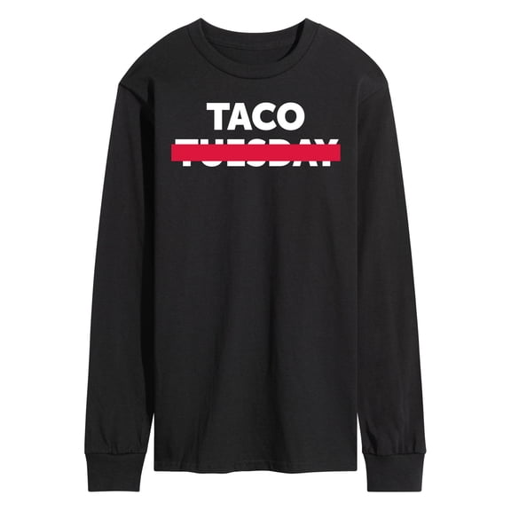 Instant Message - Taco Tuesday Crossed Out - Men's Long Sleeve T-Shirt