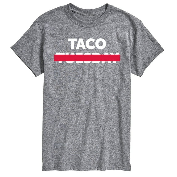 Instant Message - Taco Tuesday Crossed Out - Men's Short Sleeve Graphic T-Shirt