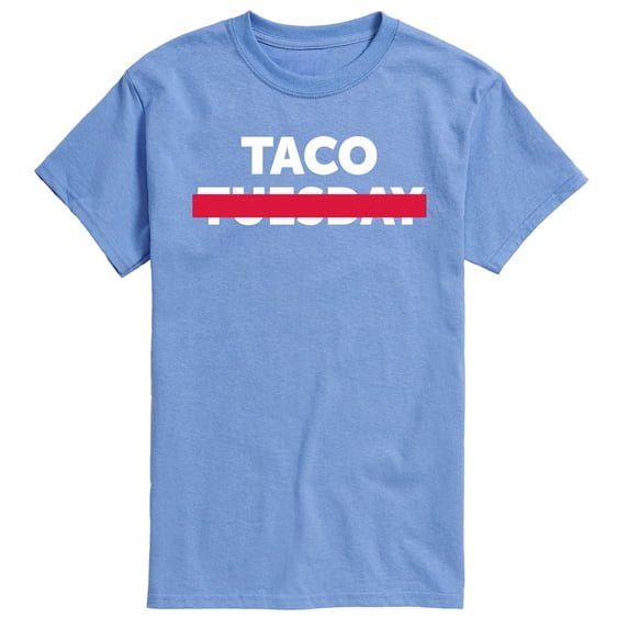 Instant Message - Taco Tuesday Crossed Out - Men's Short Sleeve Graphic T-Shirt