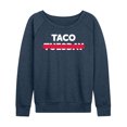 thumbnail image 1 of Instant Message - Taco Tuesday Crossed Out - Women's Lightweight French Terry Long Sleeve Shirt, 1 of 6