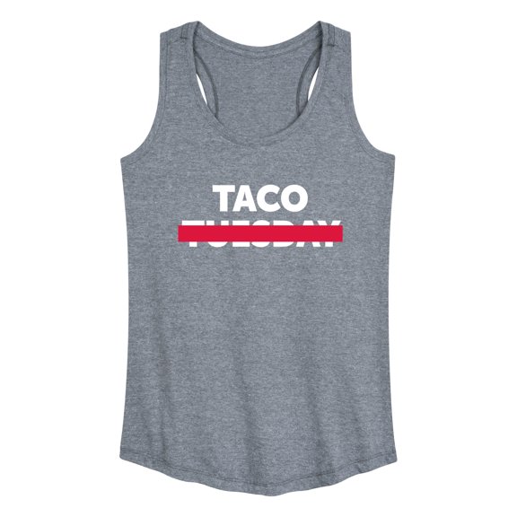 Instant Message - Taco Tuesday Crossed Out - Women's Racerback Tank Top
