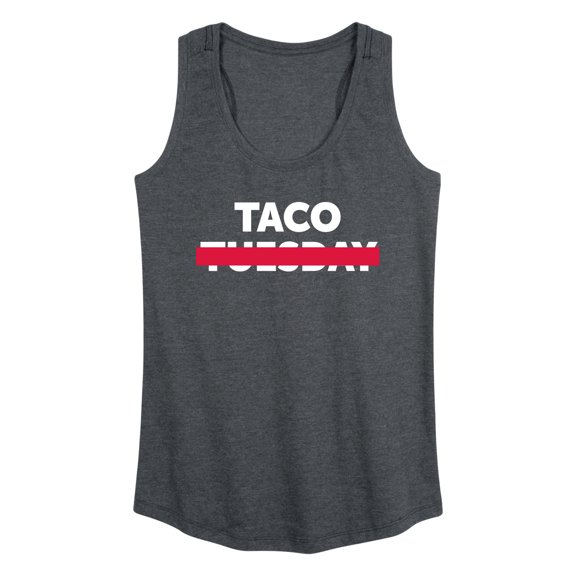 Instant Message - Taco Tuesday Crossed Out - Women's Racerback Tank Top