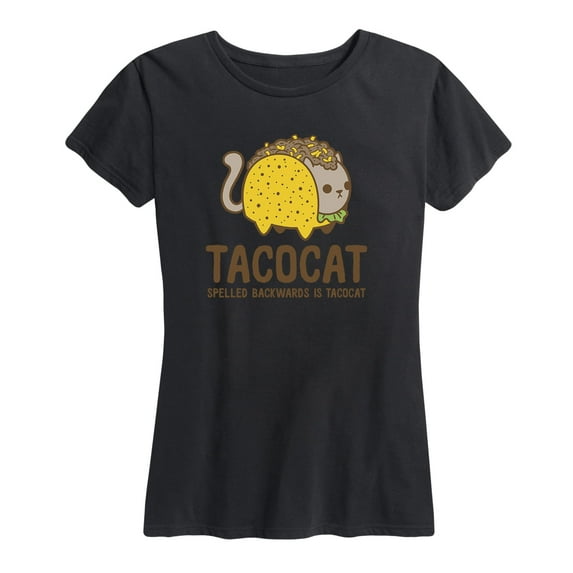 Instant Message - Tacocat Spelled Backwards - Women's Short Sleeve Graphic T-Shirt